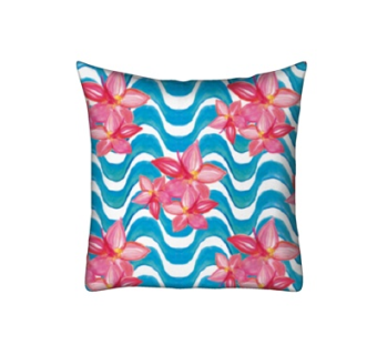 现代布艺印花抱枕su模型