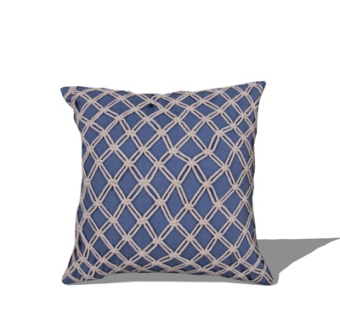 现代布艺几何抱枕su模型