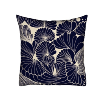 现代布艺印花抱枕su模型