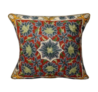 欧式布艺印花抱枕su模型