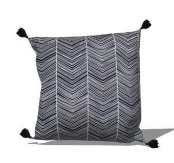 现代布艺条形抱枕su模型