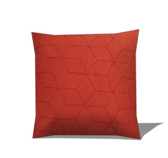 现代布艺几何抱枕su模型