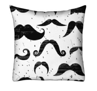 现代布艺印花抱枕su模型