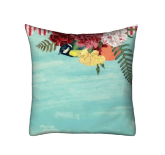 现代布艺印花抱枕su模型