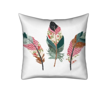 现代布艺树叶抱枕su模型