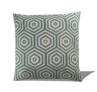 现代布艺几何抱枕su模型