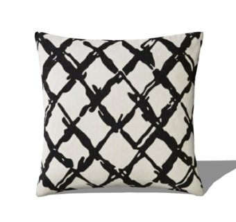 现代布艺网格抱枕su模型