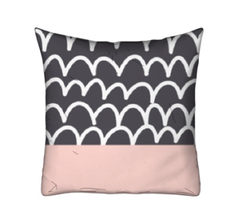 现代布艺金拱门抱枕su模型