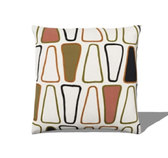 现代布艺几何抱枕su模型