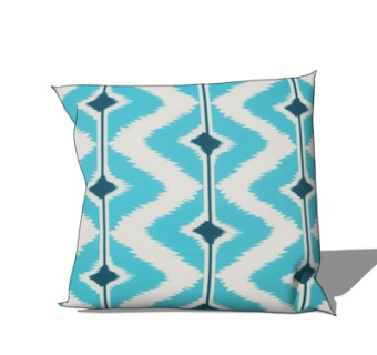 现代布艺几何抱枕su模型