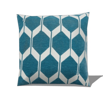 现代布艺几何抱枕su模型