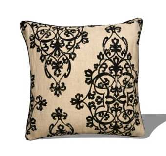 现代布艺印花抱枕su模型