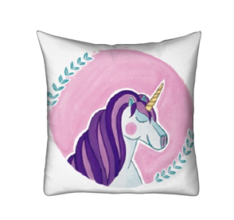 现代布艺独角兽抱枕su模型