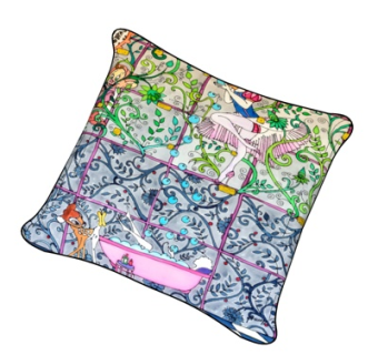 现代布艺印花抱枕su模型