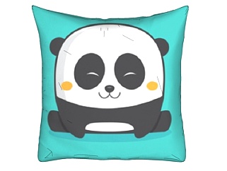 现代布艺熊猫抱枕su模型
