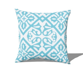 现代布艺几何抱枕su模型