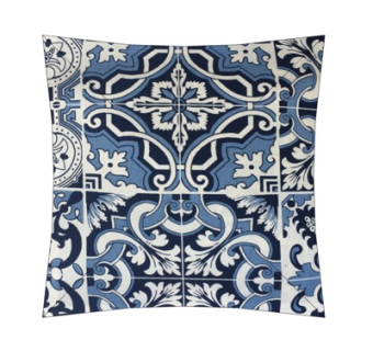 欧式布艺印花抱枕su模型