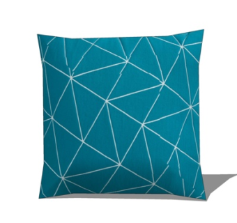 现代布艺几何抱枕su模型