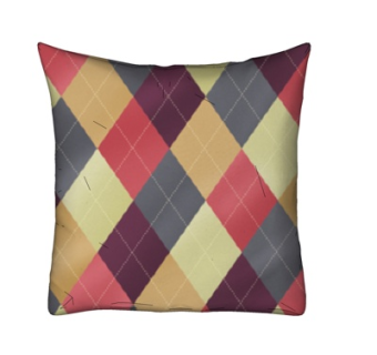 现代布艺几何抱枕su模型