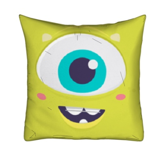 现代布艺眼睛抱枕su模型