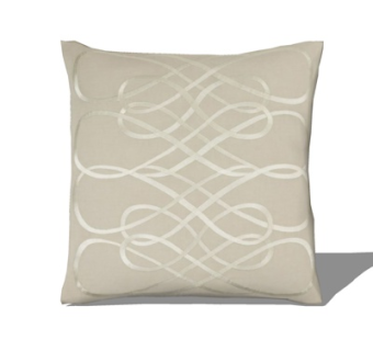 现代布艺几何抱枕su模型