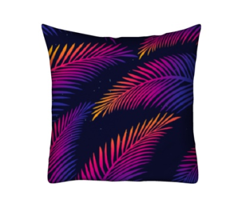 现代布艺树叶抱枕su模型