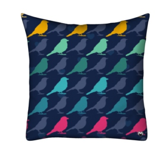 现代布艺小鸟抱枕su模型