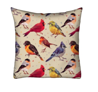 现代布艺小鸟抱枕su模型