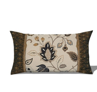 现代布艺印花抱枕su模型