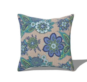 现代布艺印花抱枕su模型