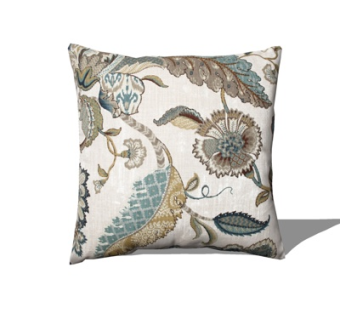 现代布艺印花抱枕su模型