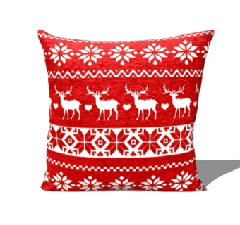 现代布艺梅花鹿抱枕su模型