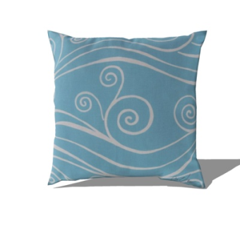 现代布艺蜗牛抱枕su模型