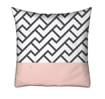 现代布艺几何抱枕su模型