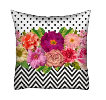 现代布艺印花抱枕su模型