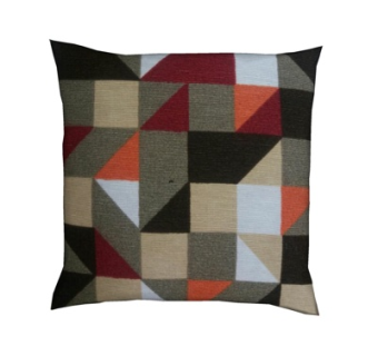 现代布艺几何抱枕su模型