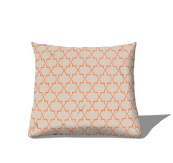 现代布艺几何抱枕su模型