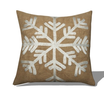 现代布艺雪花抱枕su模型