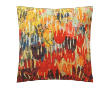 现代布艺印花抱枕su模型