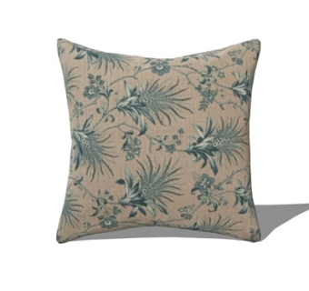 现代布艺树叶抱枕su模型