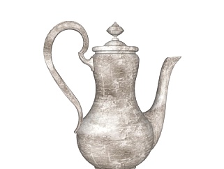 欧式茶壶su模型