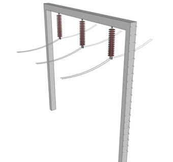 现代高压线塔su模型