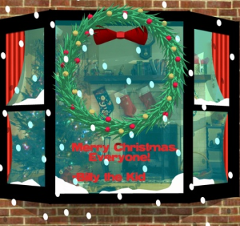 现代圣诞节日窗口su模型