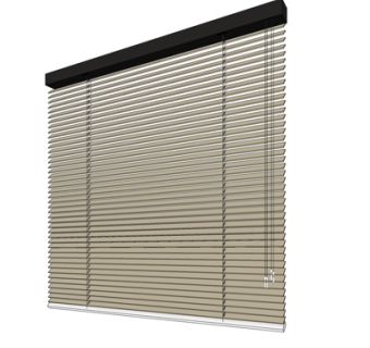 现代实木百叶帘su模型