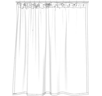 现代布艺窗帘su模型