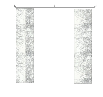 现代花草窗帘su模型