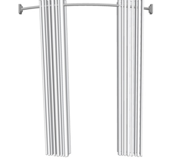 现代布艺窗帘su模型