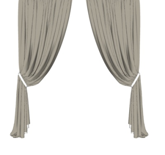 现代布艺窗帘su模型