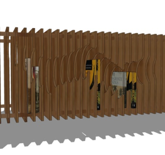 北欧书架su模型