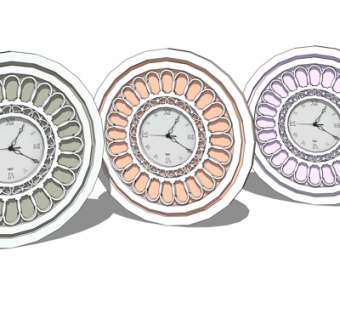 简欧时钟su模型